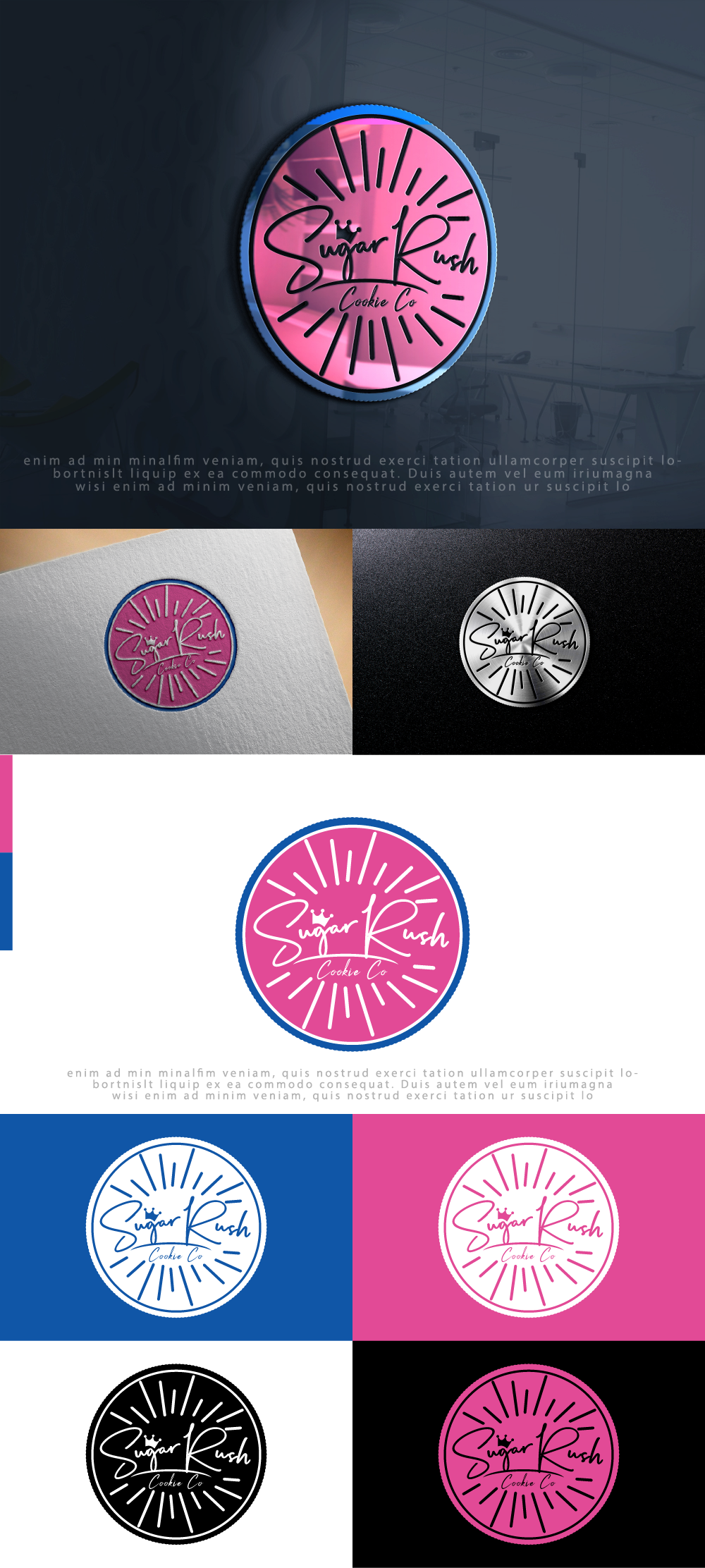 Logo Design by Ayub Zafar for Sugar Rush Cookie Co. | Design #31282478