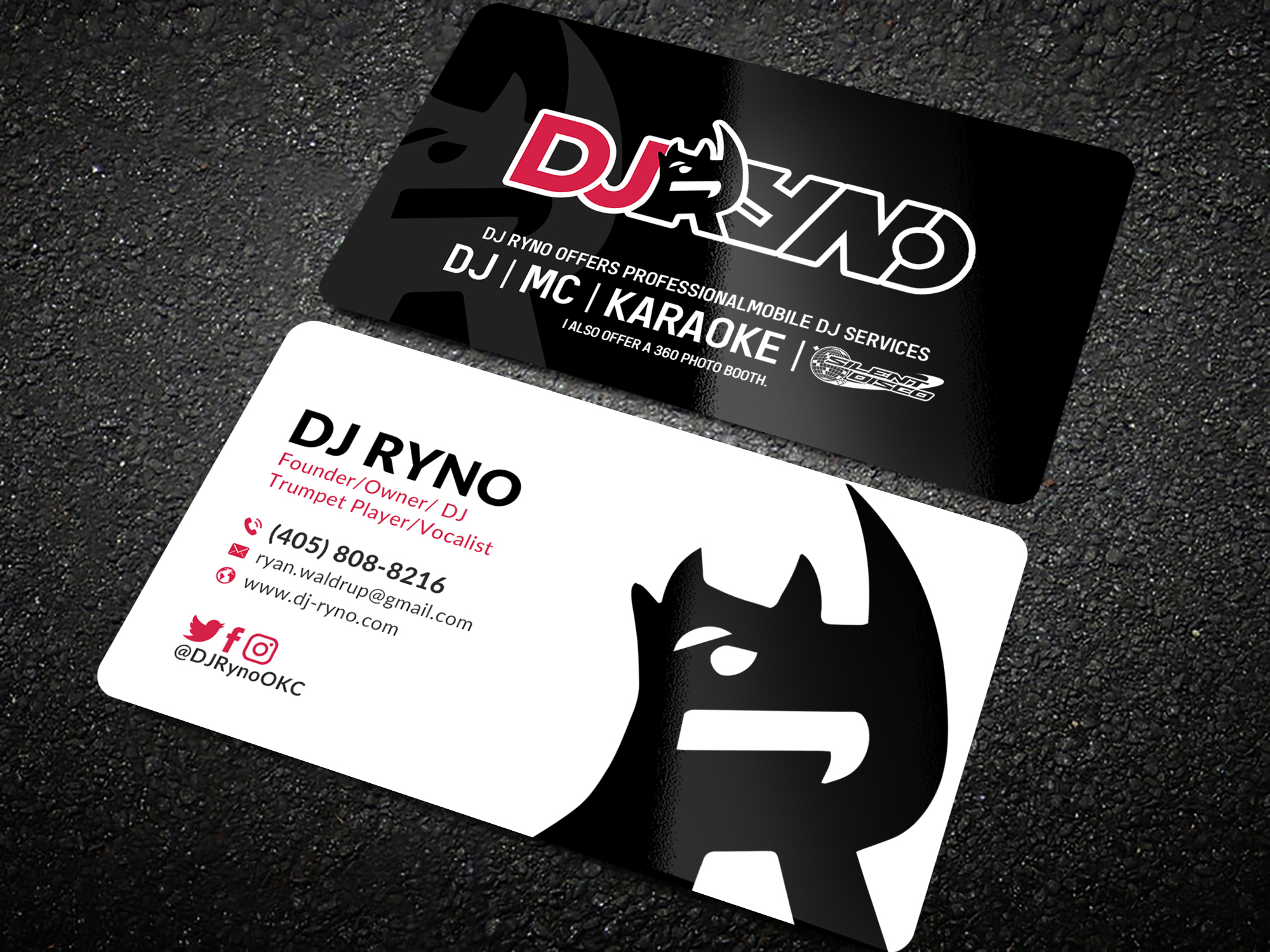Business Card Design by Sun Moon Graphic Designer for DJ Ryno, Inc. | Design #31285250
