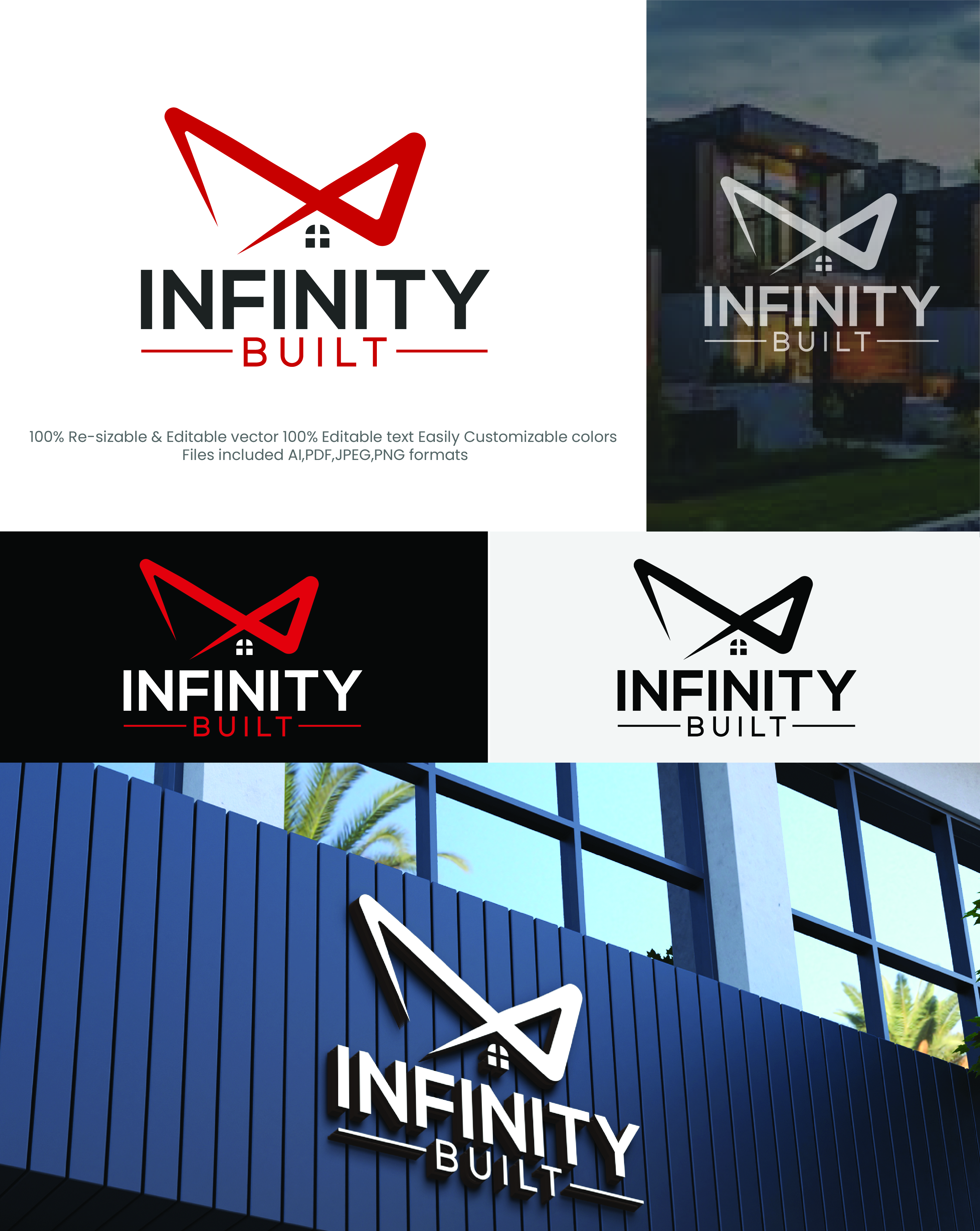 Logo Design by Design Athics for Infinity Built | Design #31294888
