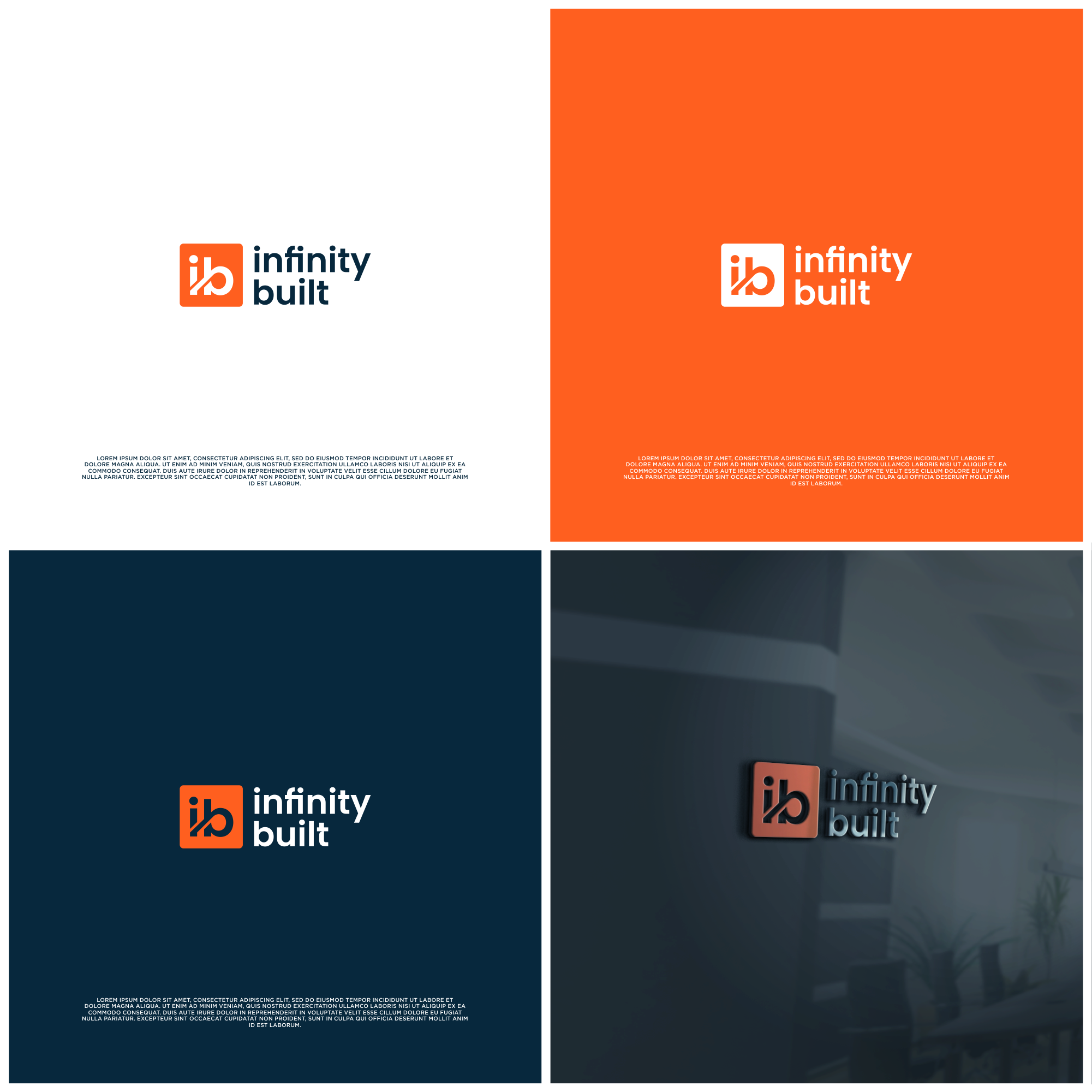 Logo Design by B.O_studio for Infinity Built | Design #31484527