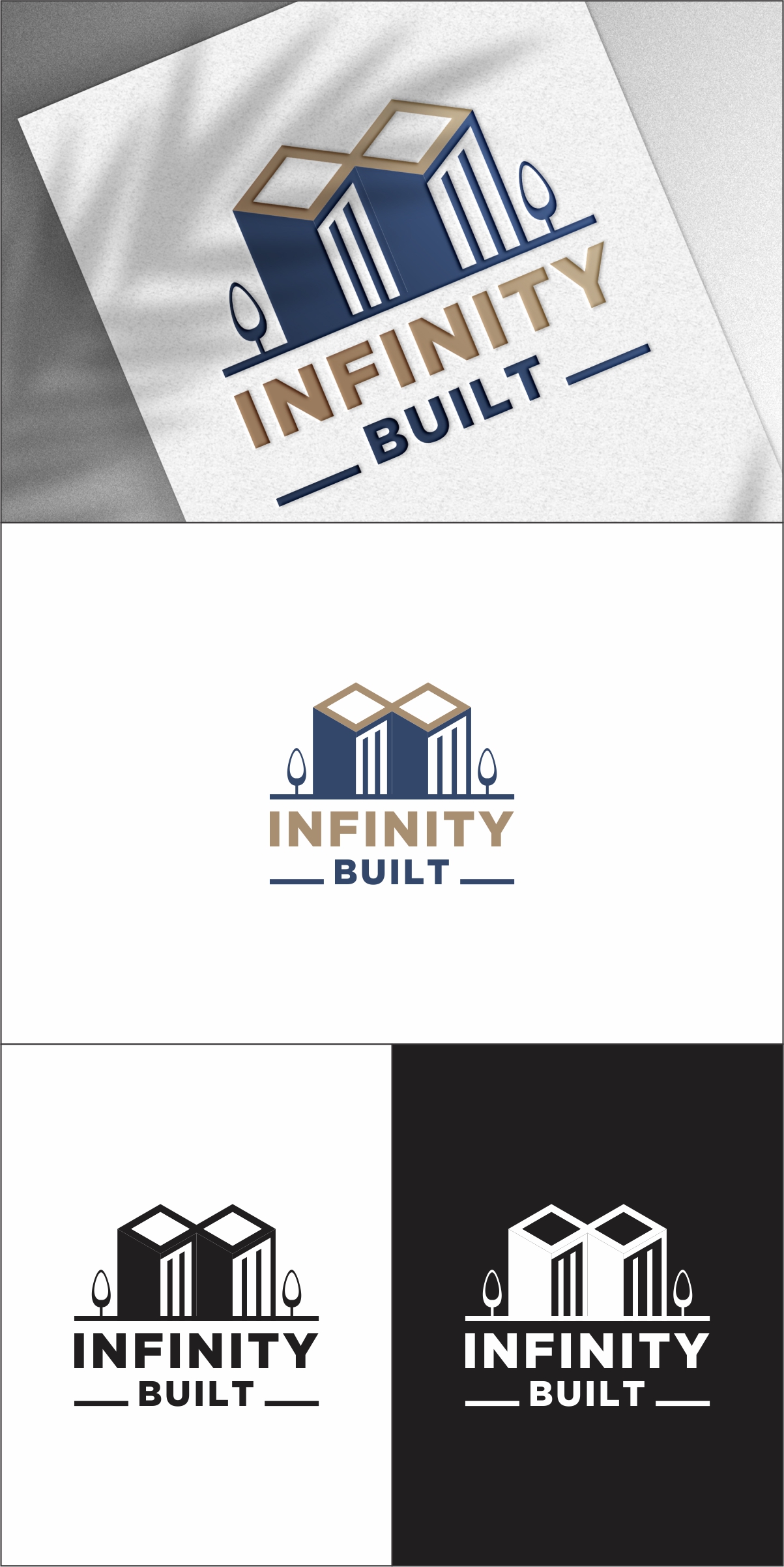 Logo Design by Robert Macwan for Infinity Built | Design #31298334
