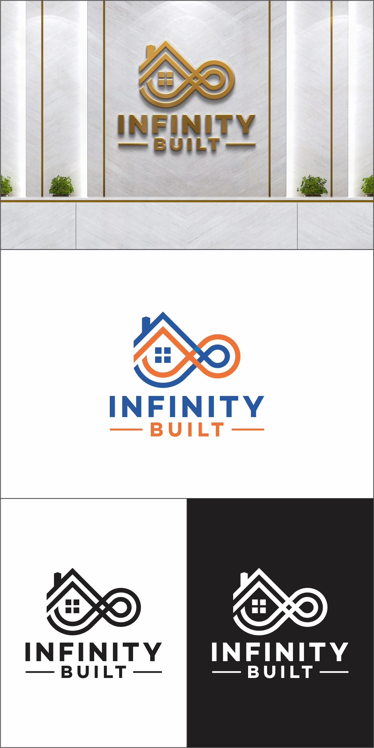 Logo Design by Robert Macwan for Infinity Built | Design #31467897