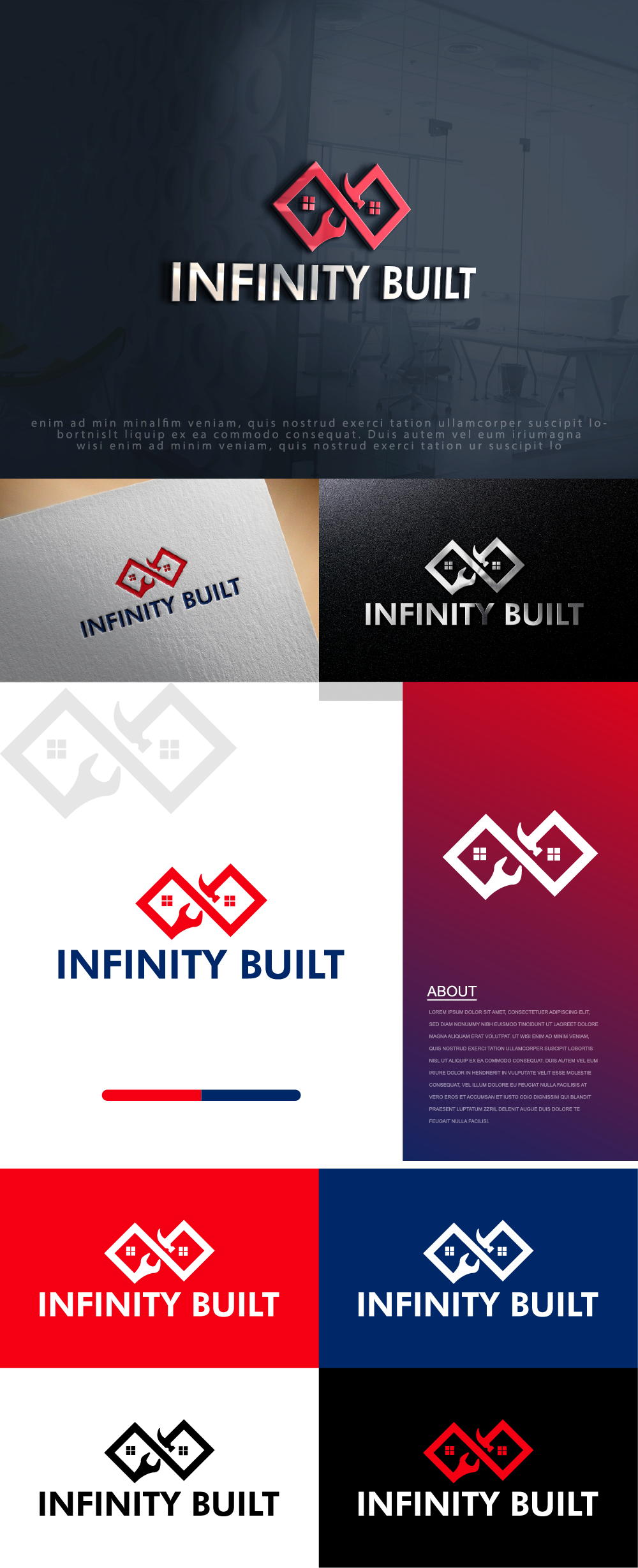 Logo Design by AlphabetZero.co.uk for Infinity Built | Design #31304365