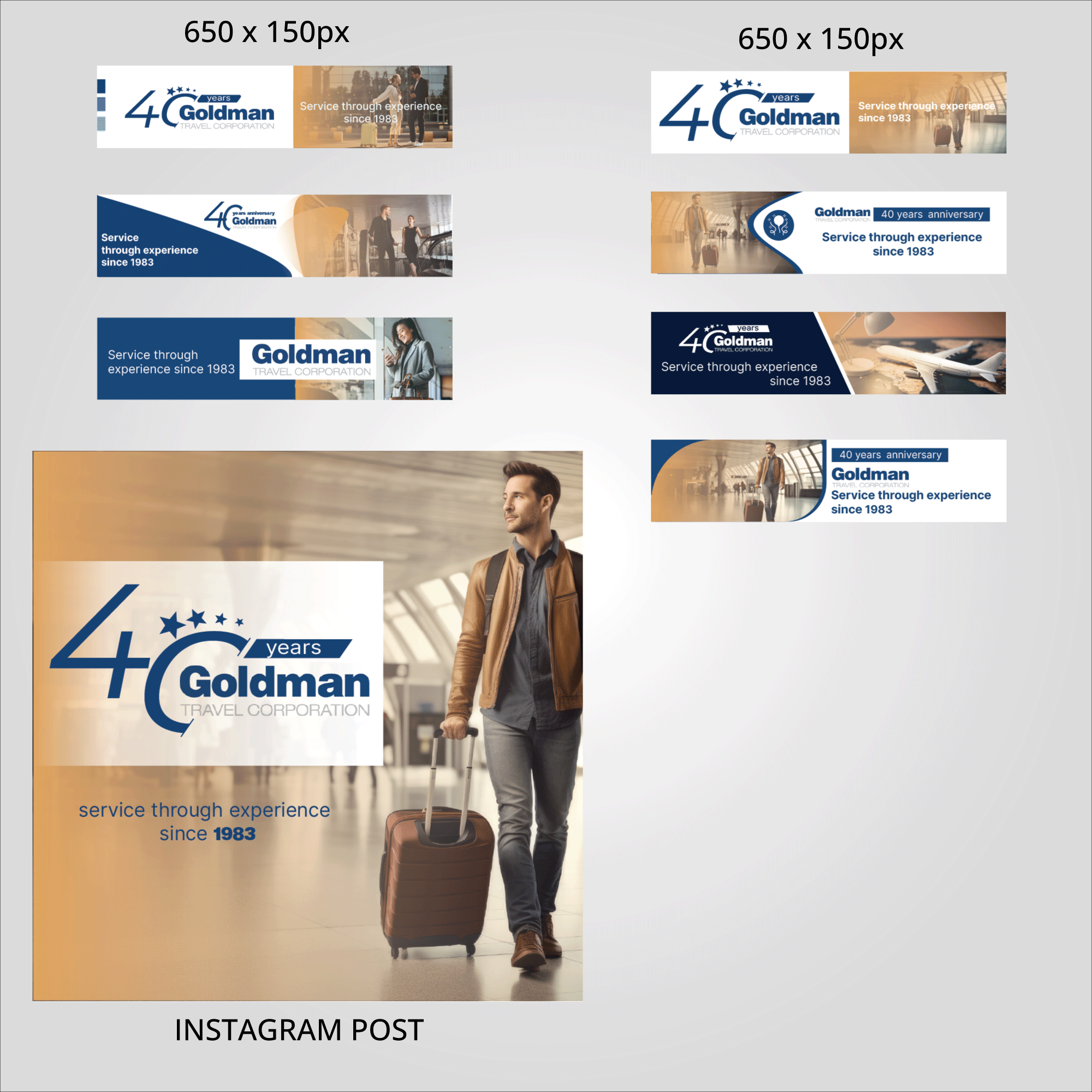 Banner Ad Design by Kristina Andonoff for Goldman Travel Corporation | Design #31312928