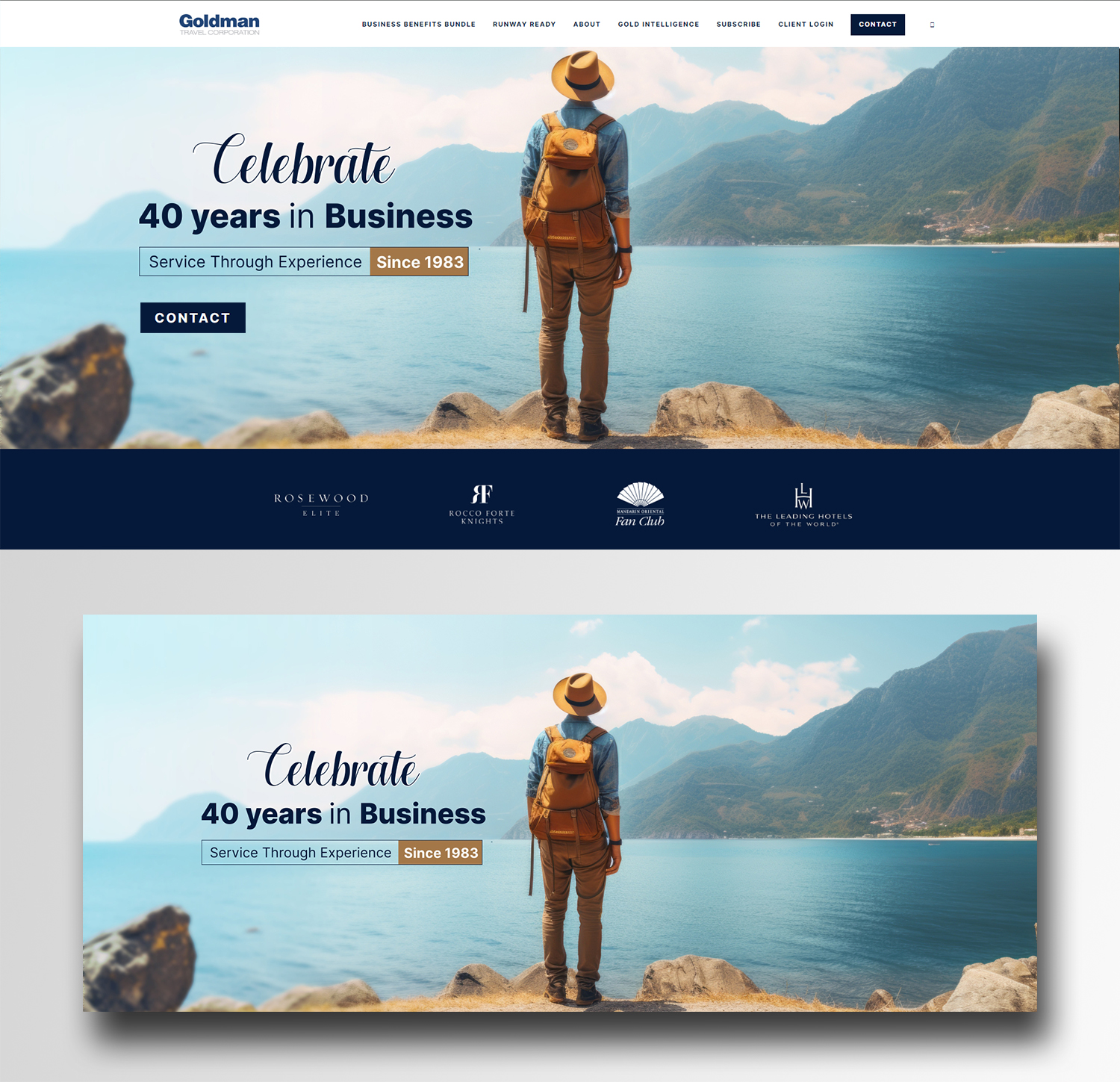 Banner Ad Design by ecorokerz for Goldman Travel Corporation | Design #31291996