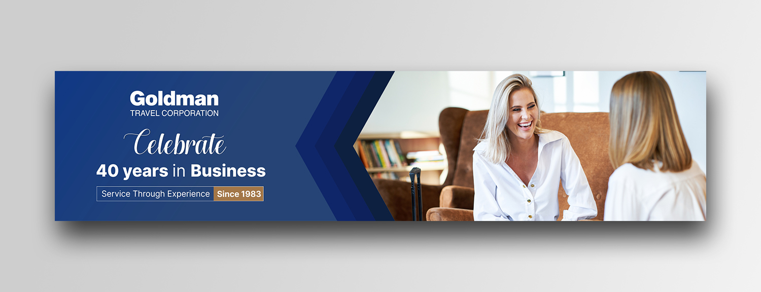 Design de Bannière  par ecorokerz pour Goldman Travel Corporation | Design #31306565