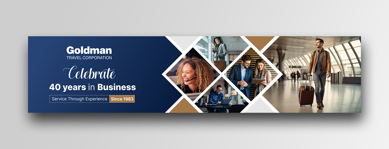 Design de Bannière  par ecorokerz pour Goldman Travel Corporation | Design #31306807
