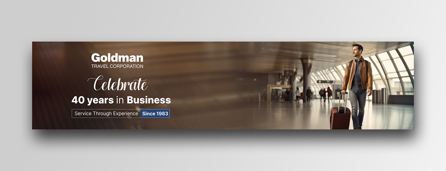 Design de Bannière  par ecorokerz pour Goldman Travel Corporation | Design #31306857
