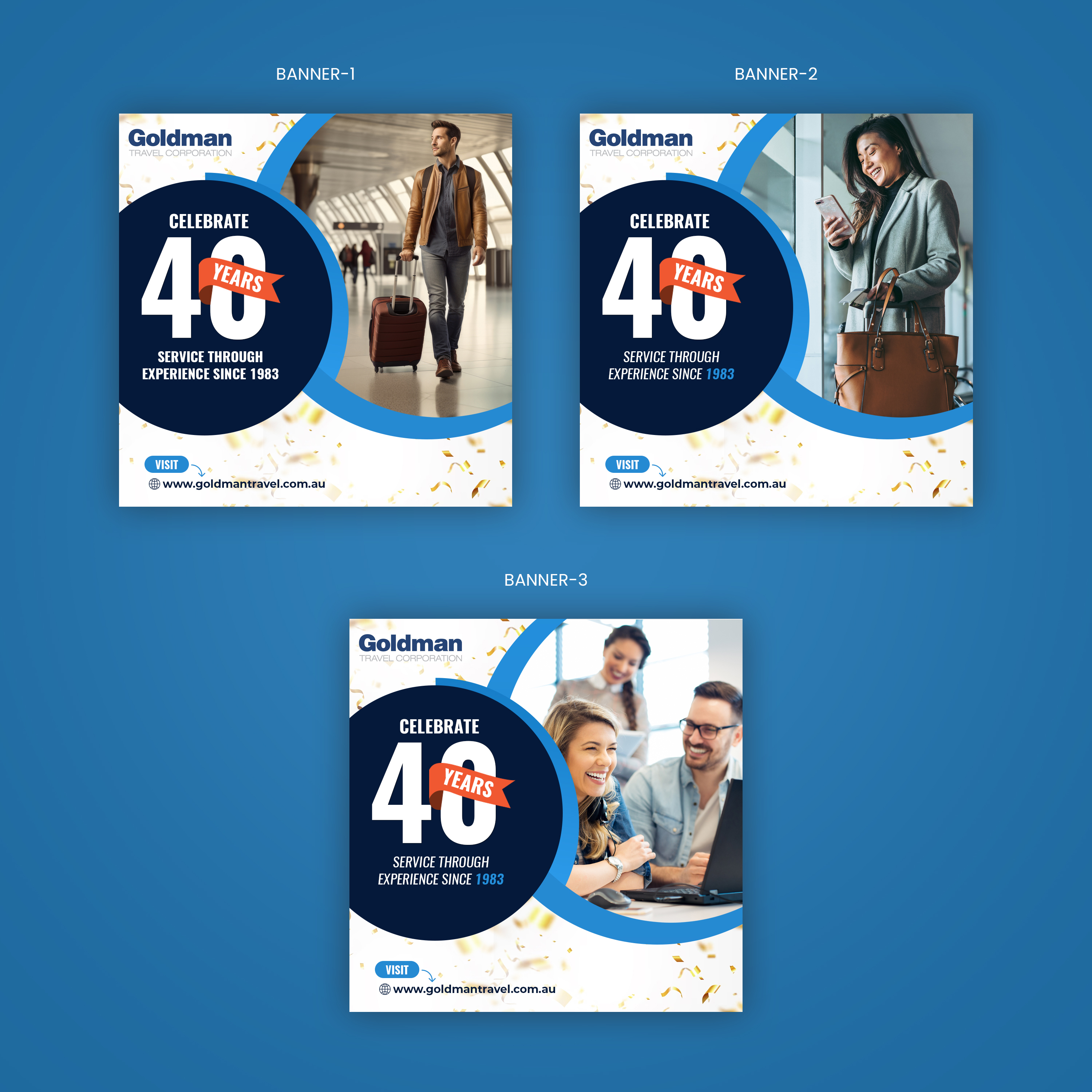 Banner-Design von Pd Work für Goldman Travel Corporation | Design #31295246