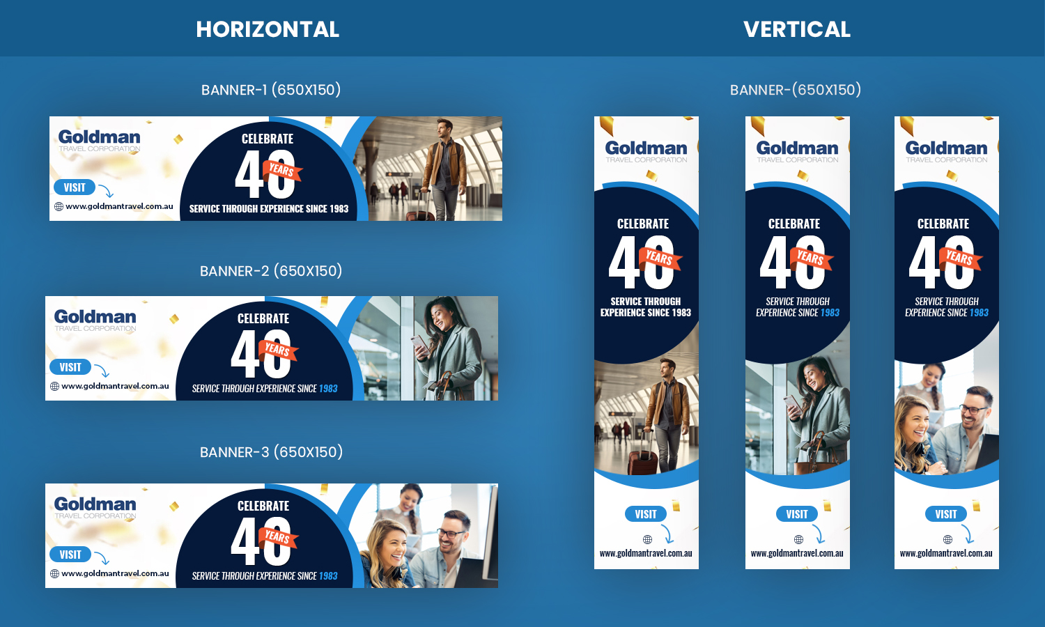 Banner-Design von Pd Work für Goldman Travel Corporation | Design #31330343