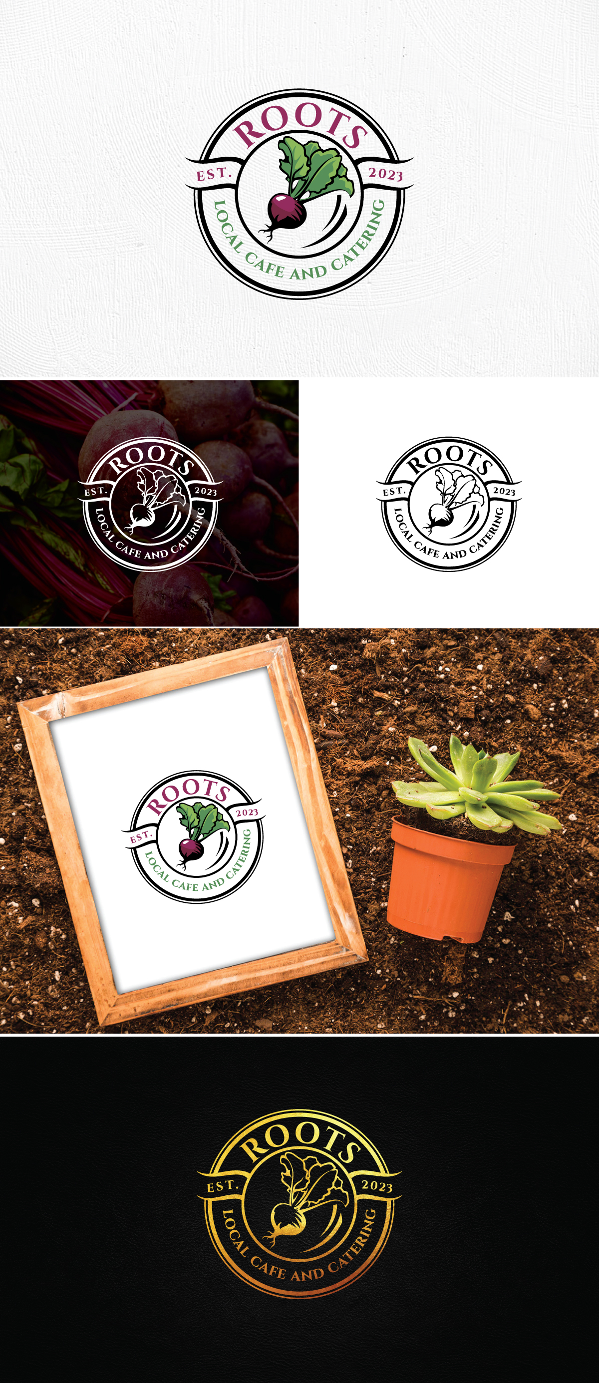 Logo Design by Logo Stock for Roots Catering | Design #31298222