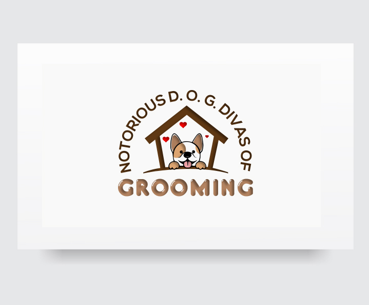 Elegant, Serious, Pet Grooming Logo Design for Notorious d. o. g. Divas