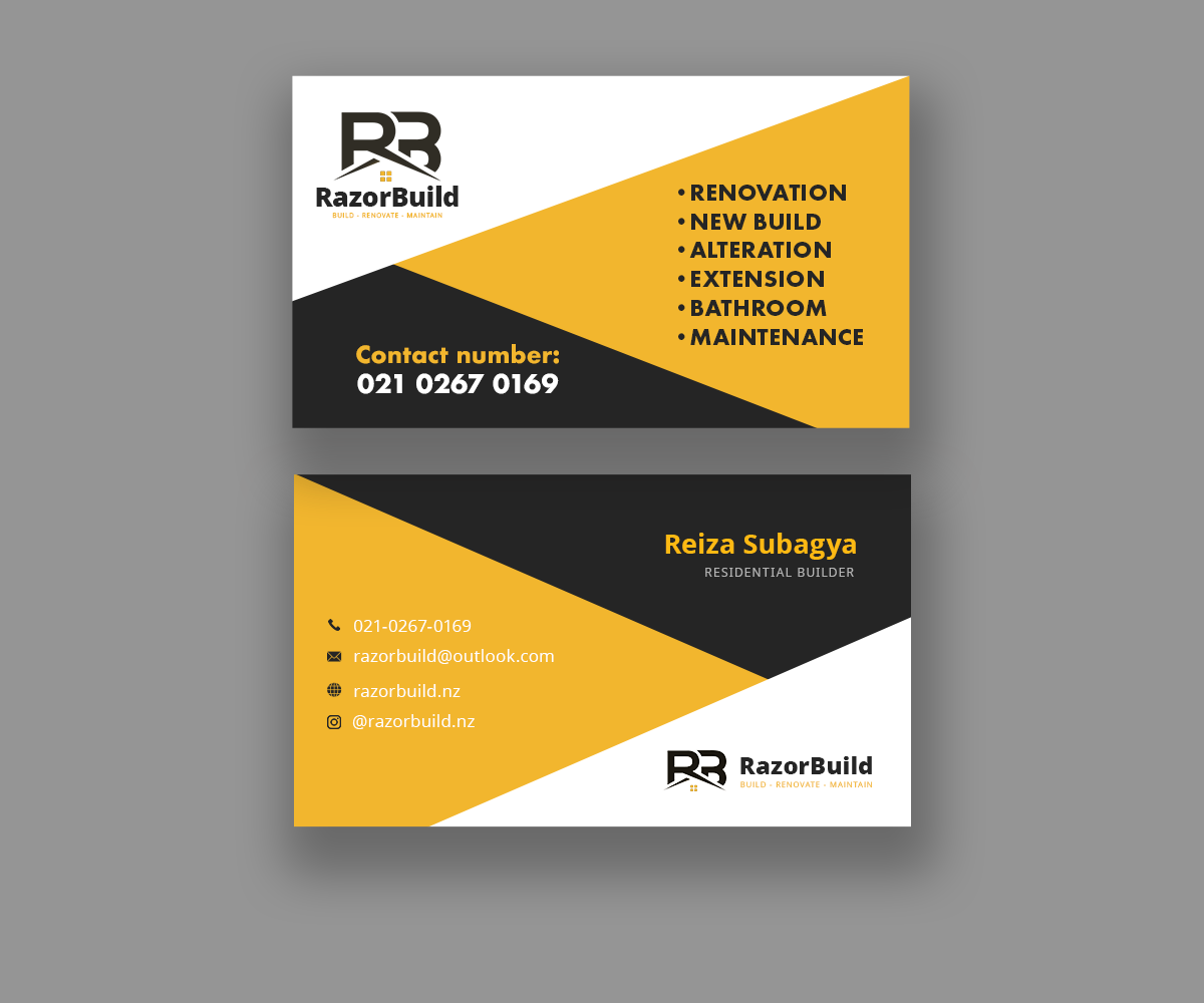 Business Card Design by Andrés Sebastián for this project | Design #31303331