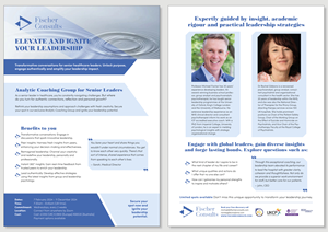 Flyer Design by MarkoE for Fischer Consults | Design #31317316