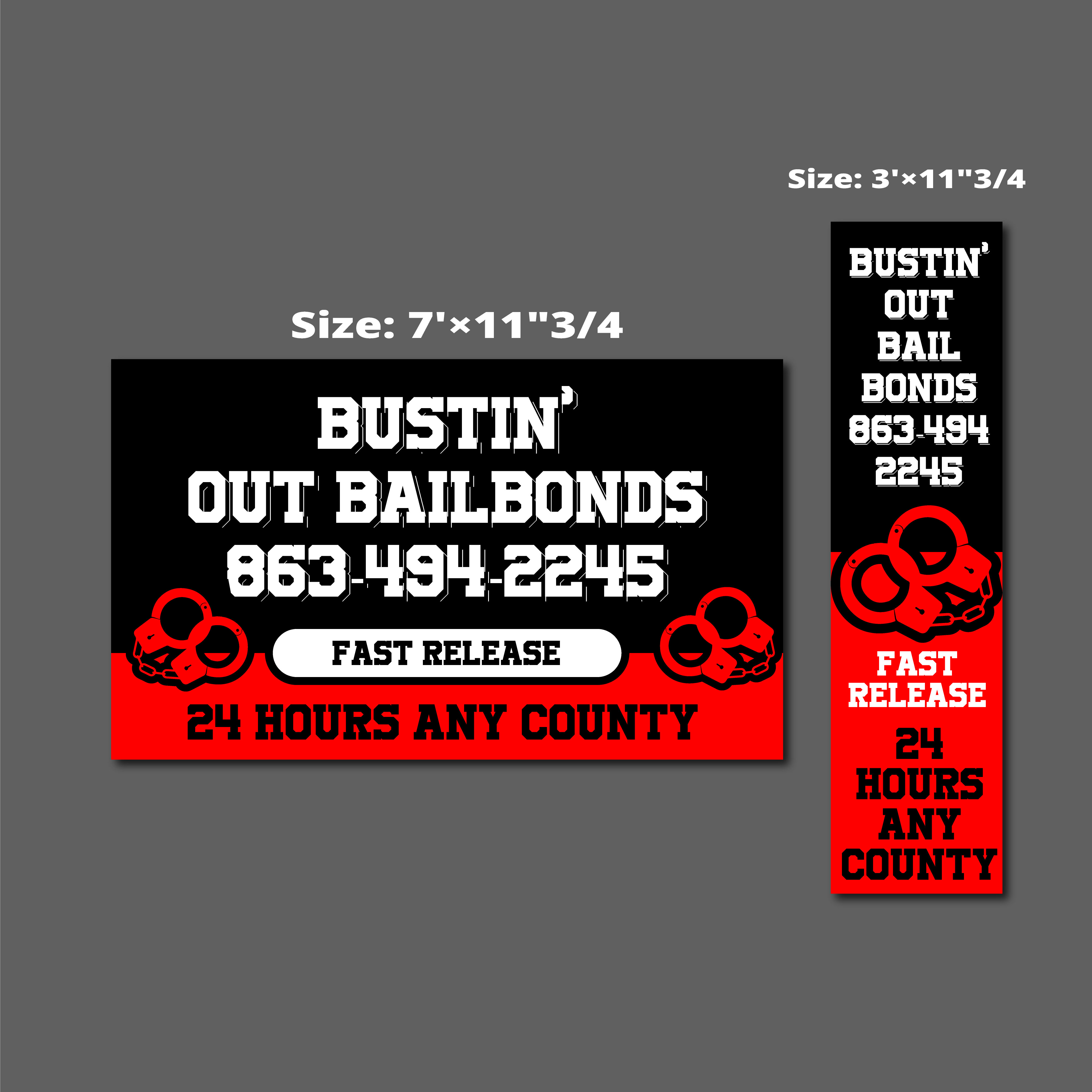 Design de Panneau par WrapTonic24 pour Bustin’ Out Bailbonds  | Design #31344611