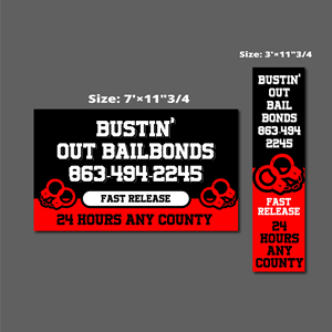 Signage Design by WrapTonic24 for Bustin’ Out Bailbonds  | Design: #31344611