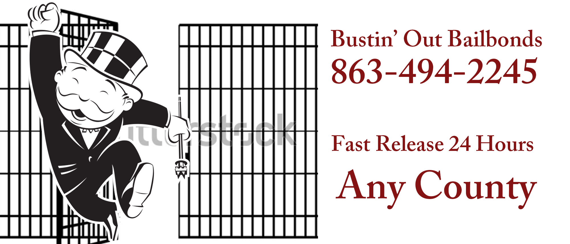 Signage Design by King Cozy for Bustin’ Out Bailbonds  | Design #31349016