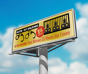 Signage Design by Aaminulbd for Bustin’ Out Bailbonds  | Design: #31350027