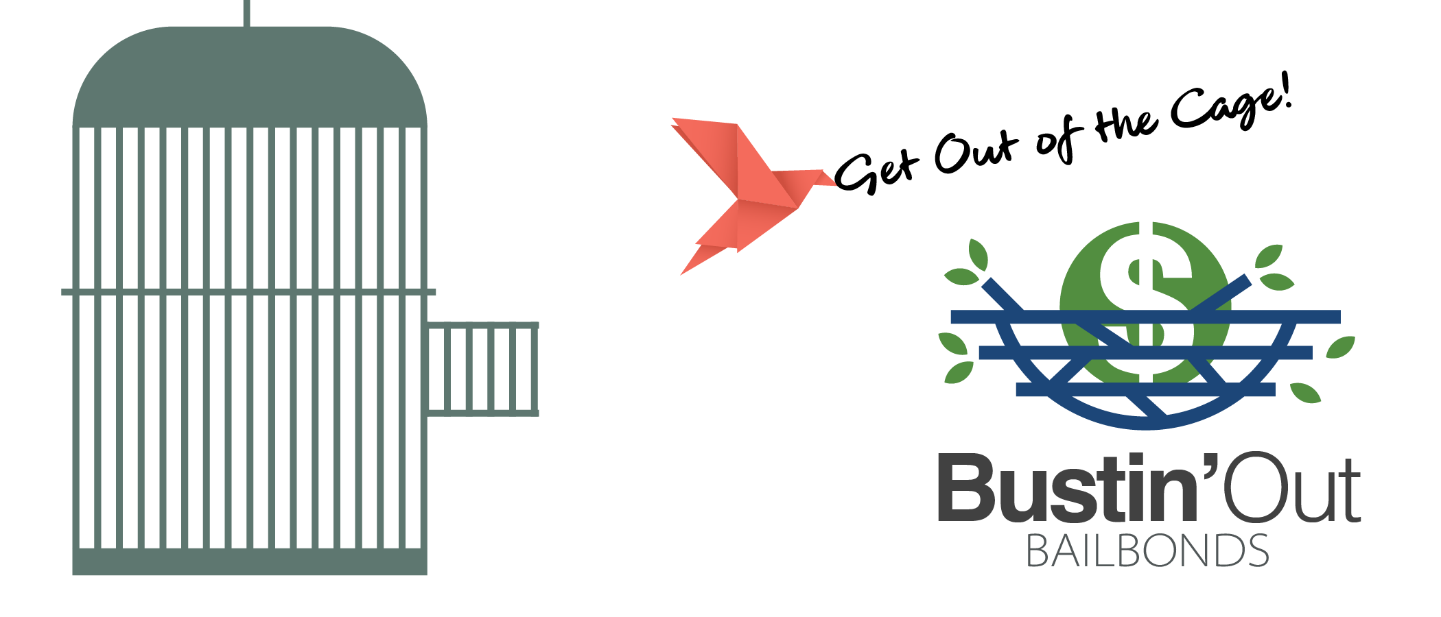 Signage Design by WholeBranding® for Bustin’ Out Bailbonds  | Design #31349426