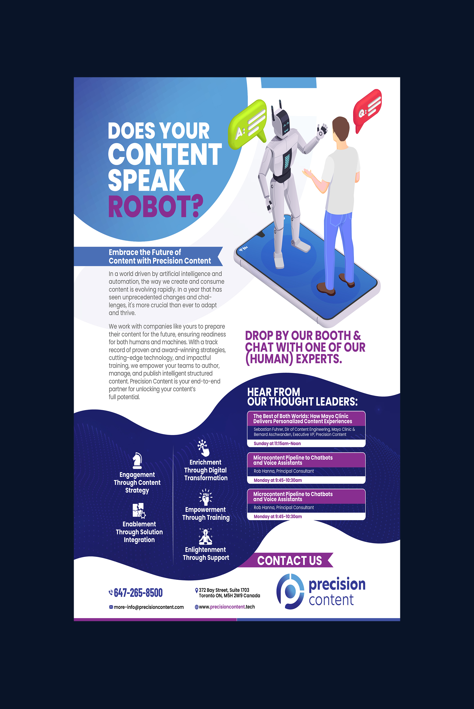 Flyer Design by Hitbar for Precision Content Authoring Solutions | Design #31309340