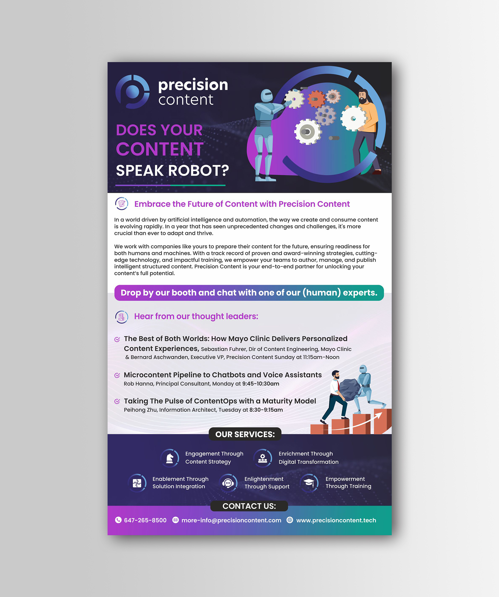 Flyer Design by KreativeMadz for Precision Content Authoring Solutions | Design #31314316