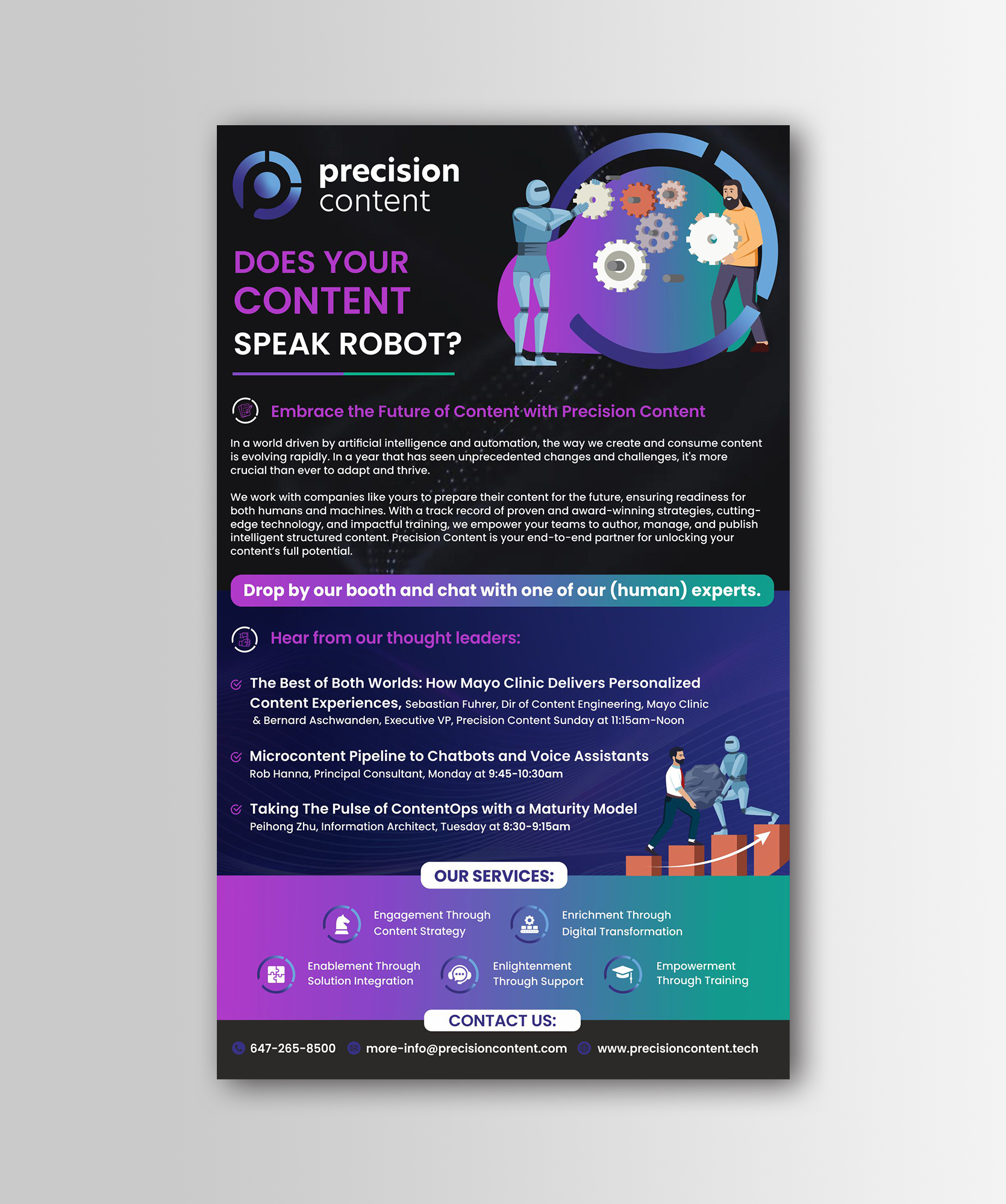 Flyer Design by KreativeMadz for Precision Content Authoring Solutions | Design #31314317