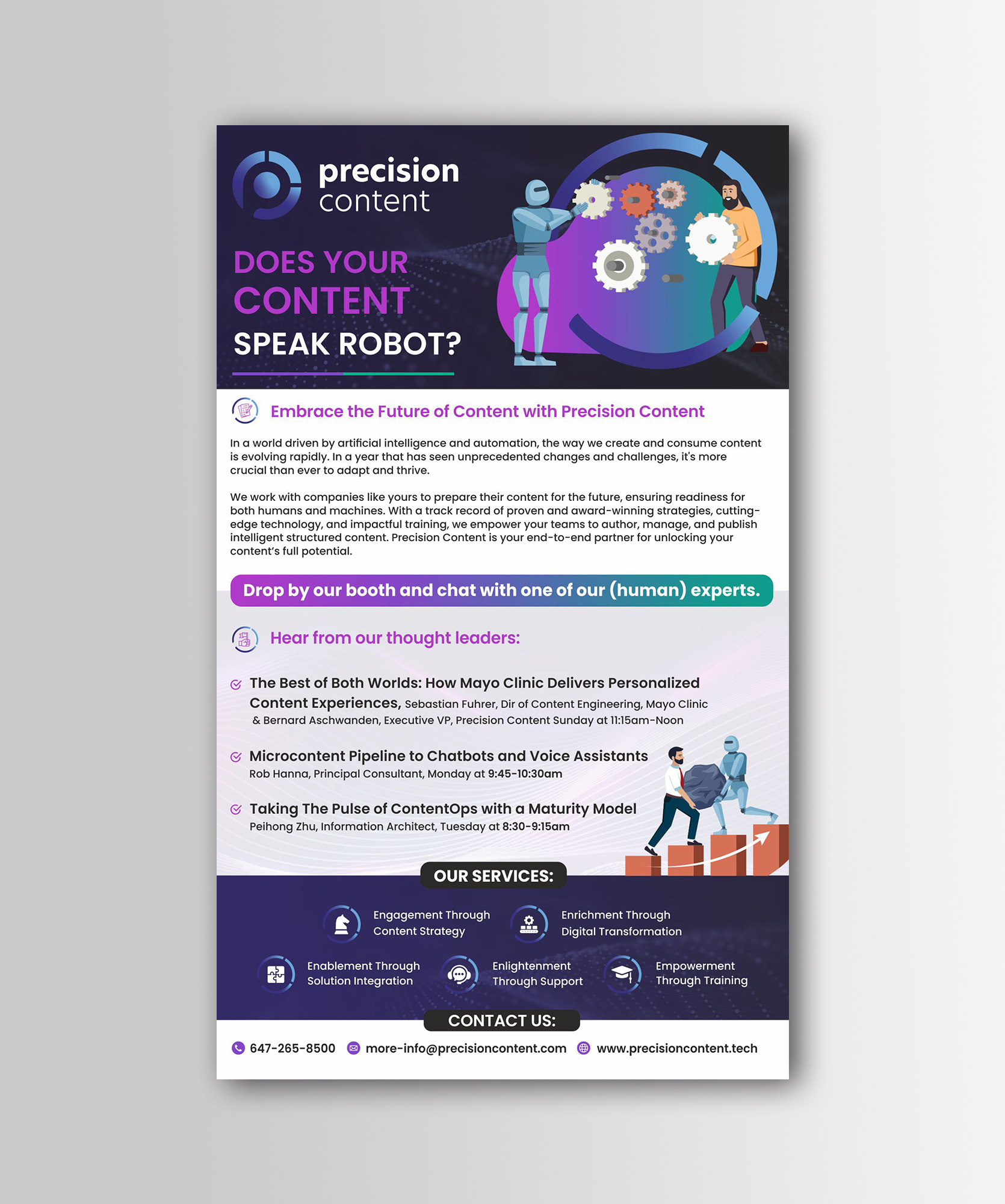 Flyer Design by KreativeMadz for Precision Content Authoring Solutions | Design #31314318