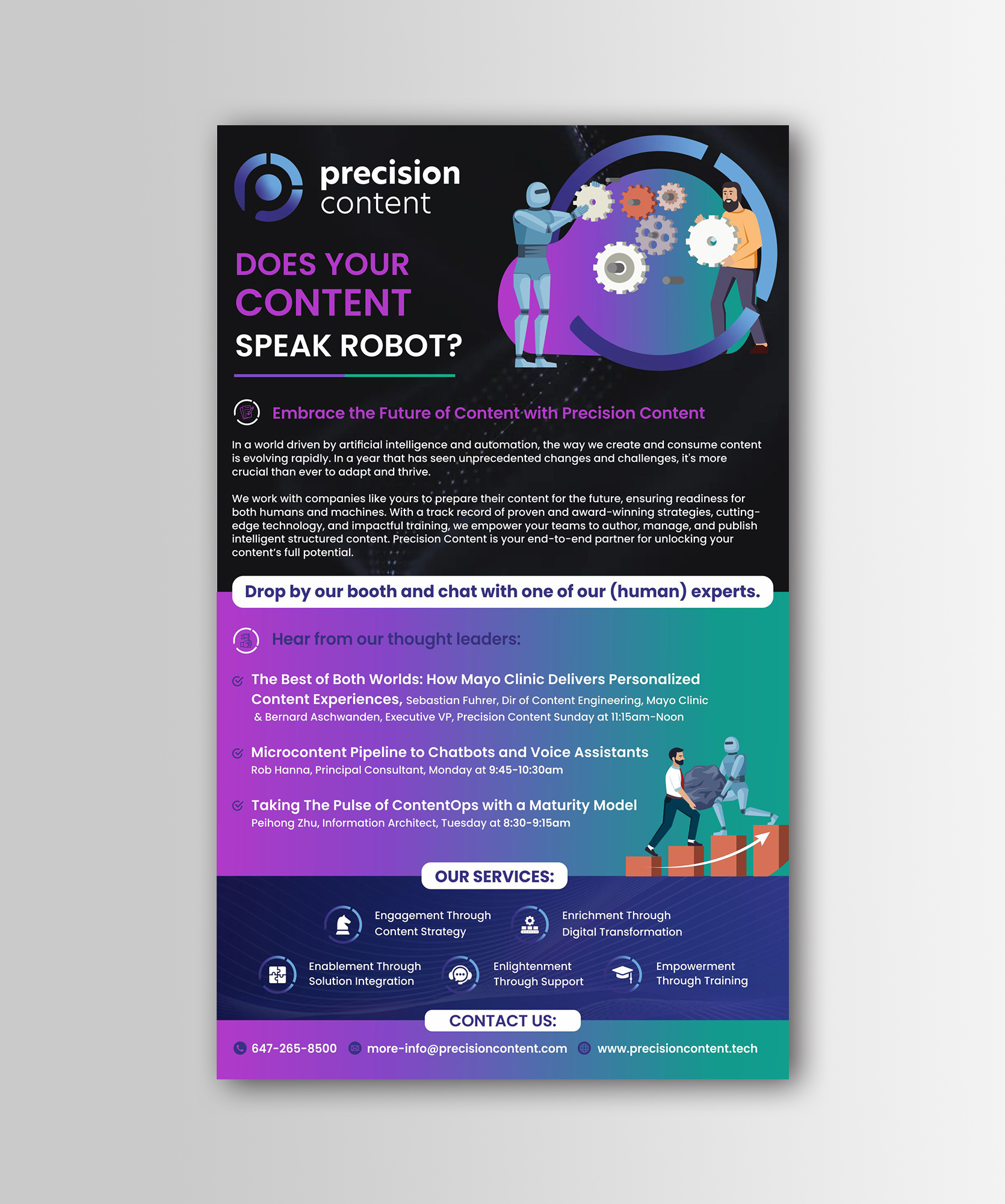 Flyer Design by KreativeMadz for Precision Content Authoring Solutions | Design #31314319