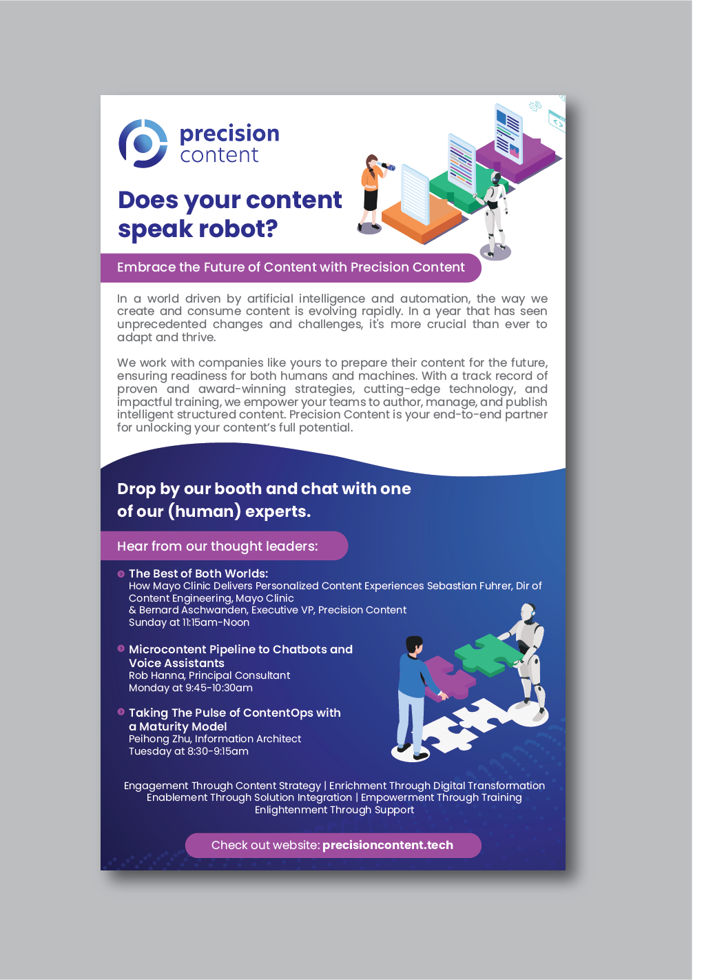 Flyer Design by alex989 for Precision Content Authoring Solutions | Design #31306815
