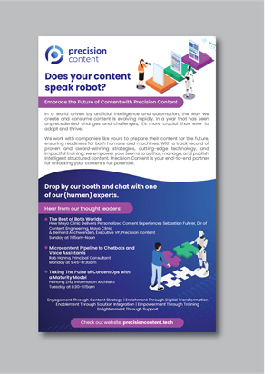 Flyer Design by alex989 for Precision Content Authoring Solutions | Design: #31306815