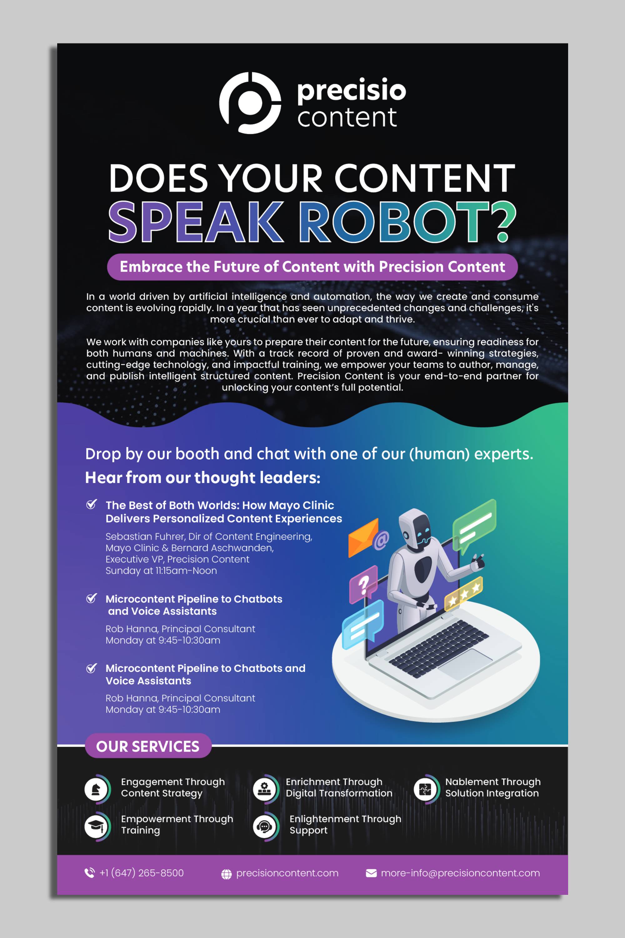 Flyer Design by ecorokerz for Precision Content Authoring Solutions | Design #31314568