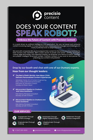 Flyer Design by ecorokerz for Precision Content Authoring Solutions | Design: #31314568