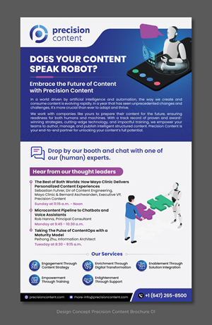 Diseño de Flyer por D Creative para Precision Content Authoring Solutions | Diseño #31315296