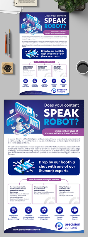 Flyer Design by SAI DESIGNS for Precision Content Authoring Solutions | Design: #31313898