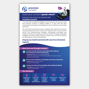 Design de Flyer par Bidita Saha pour Precision Content Authoring Solutions | Design : #31313310