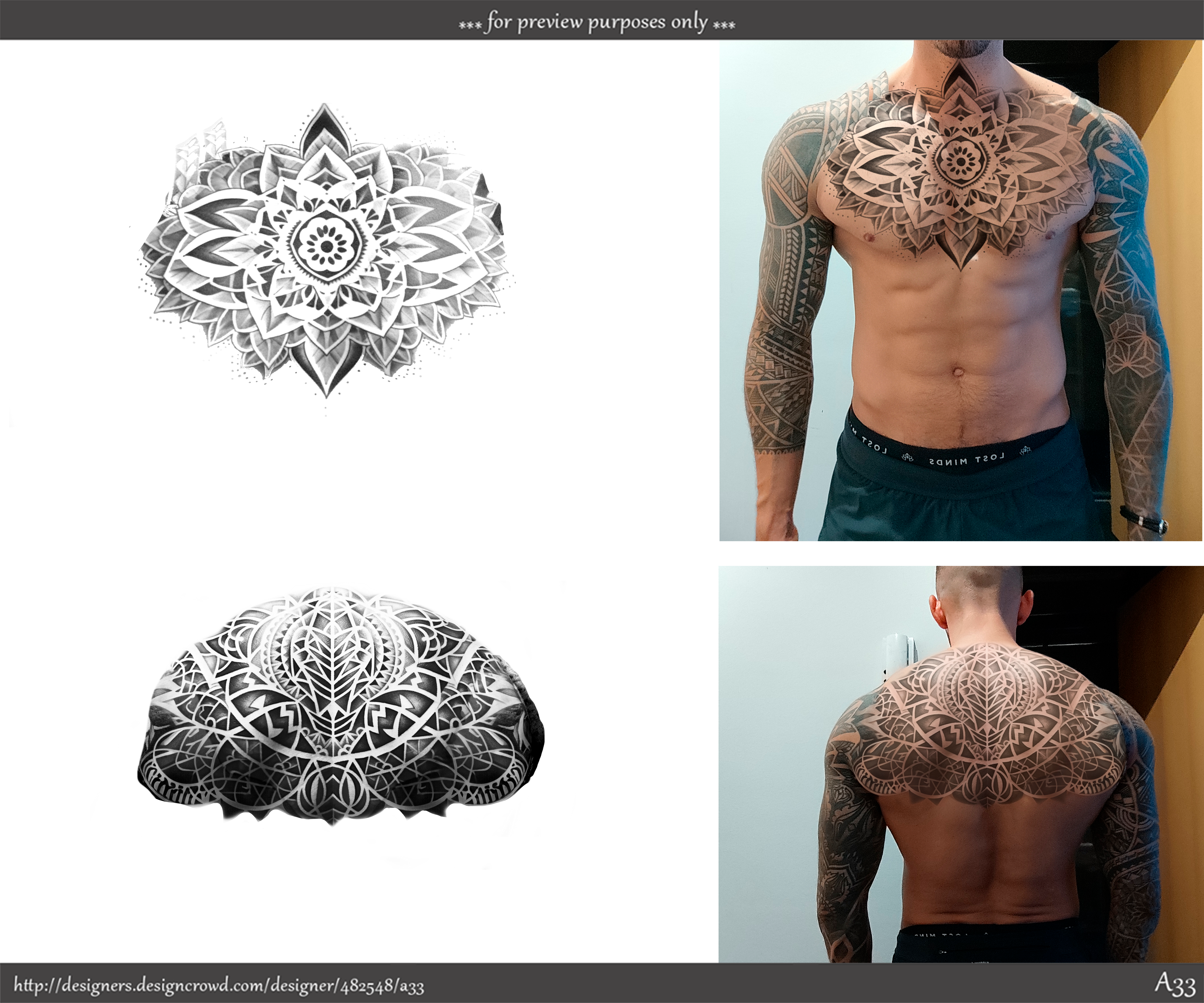 Diseño de Tatuaje por A33 para este proyecto | Diseño: #31311278