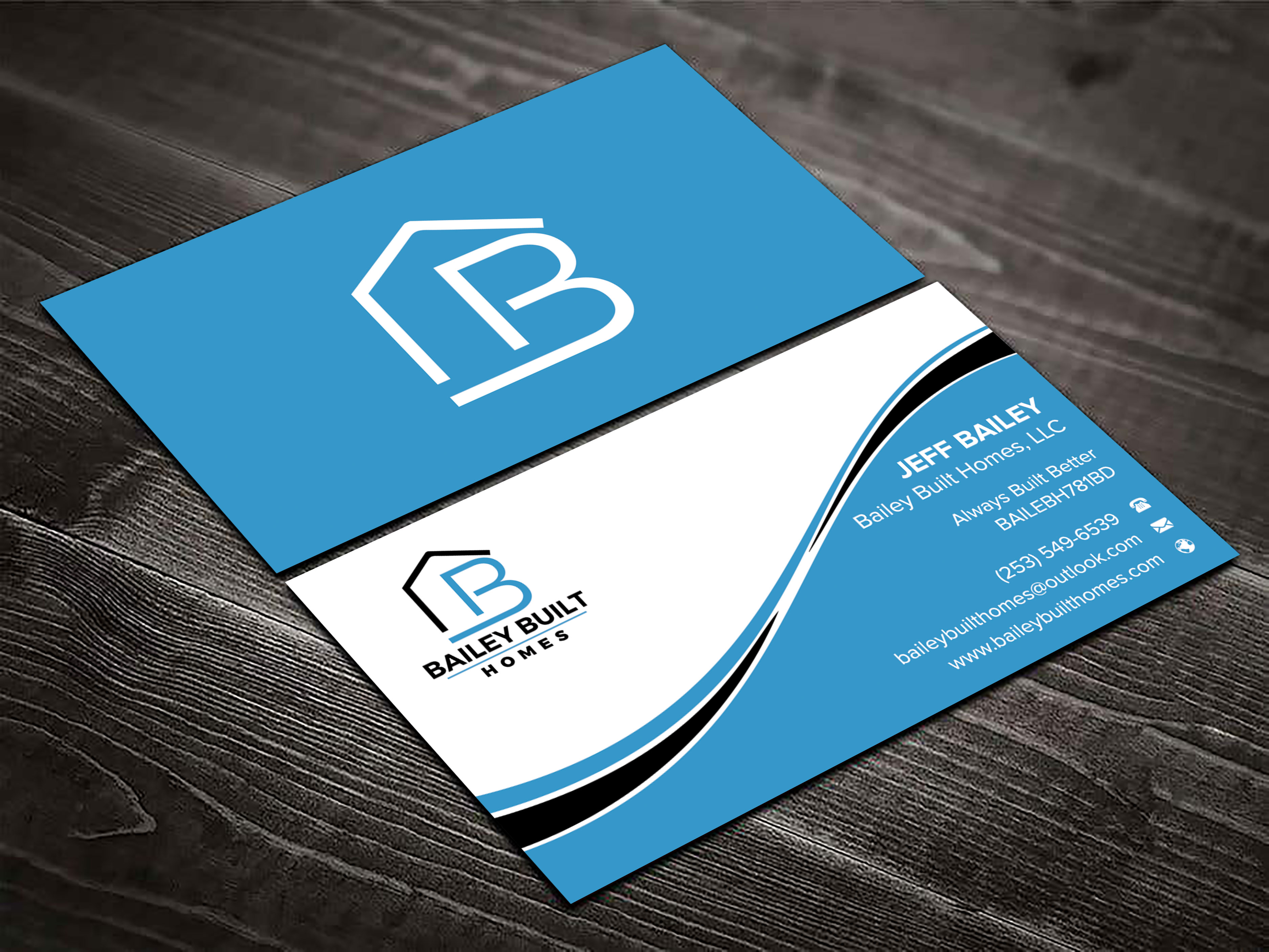 Business Card Design by sadikul islam for BAILEY BUILT HOMES | Design #31315030
