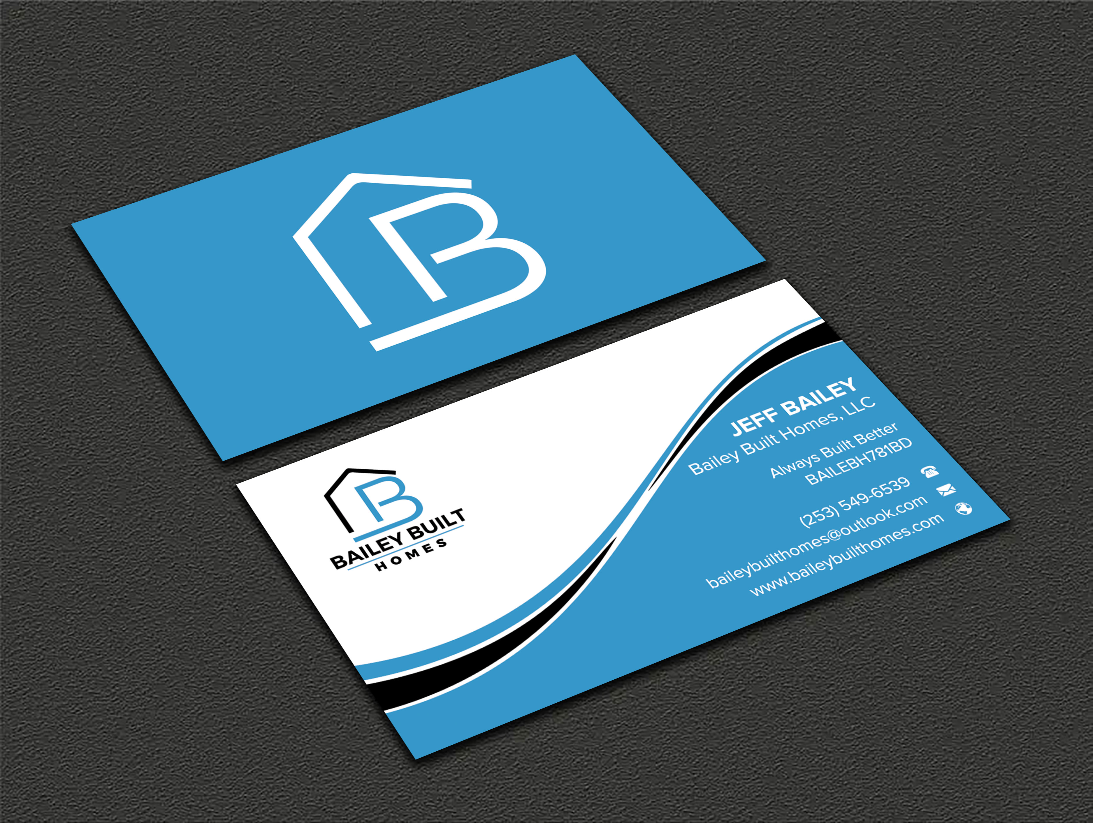 Business Card Design by sadikul islam for BAILEY BUILT HOMES | Design #31315032