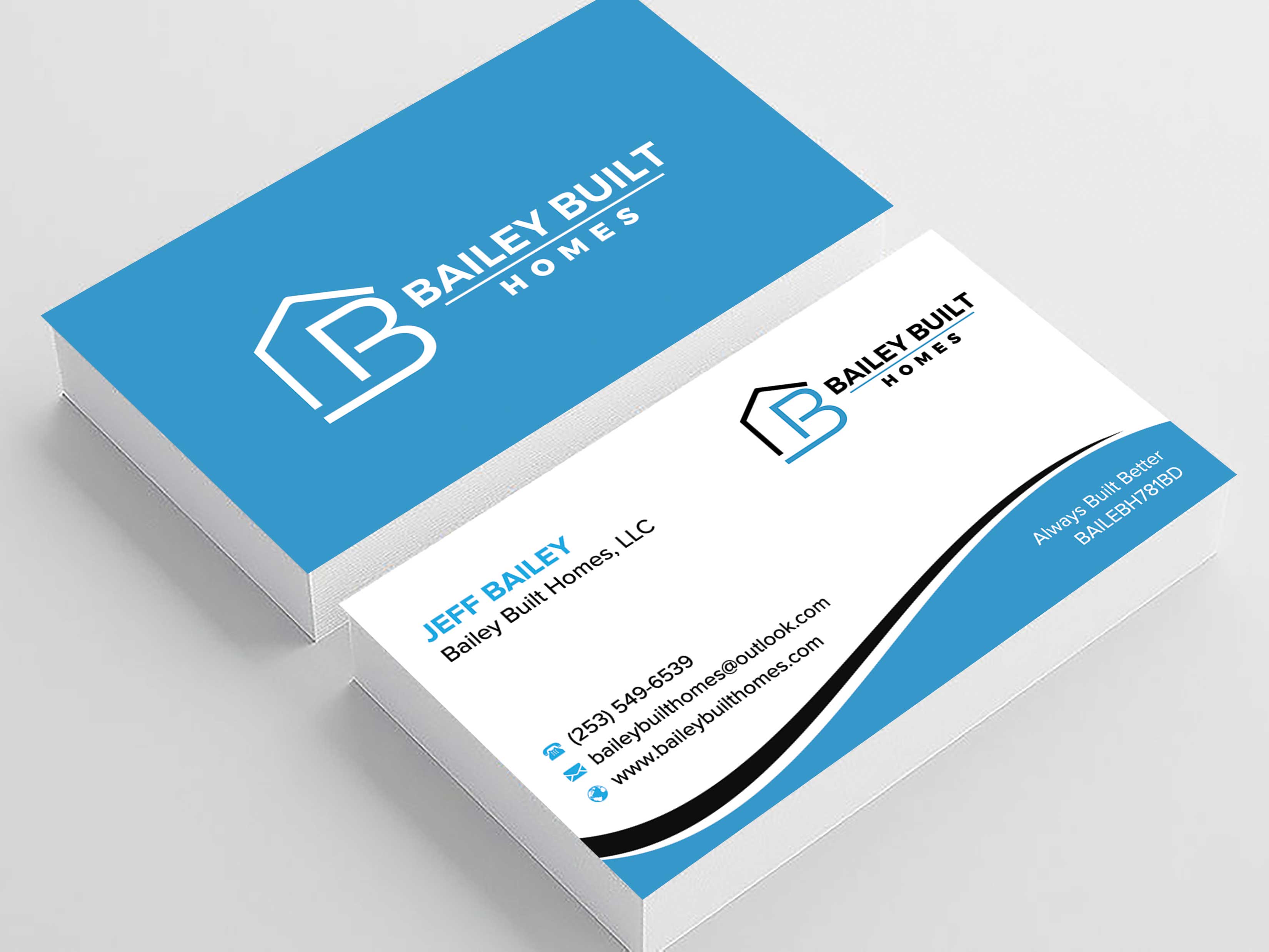 Business Card Design by sadikul islam for BAILEY BUILT HOMES | Design #31315162