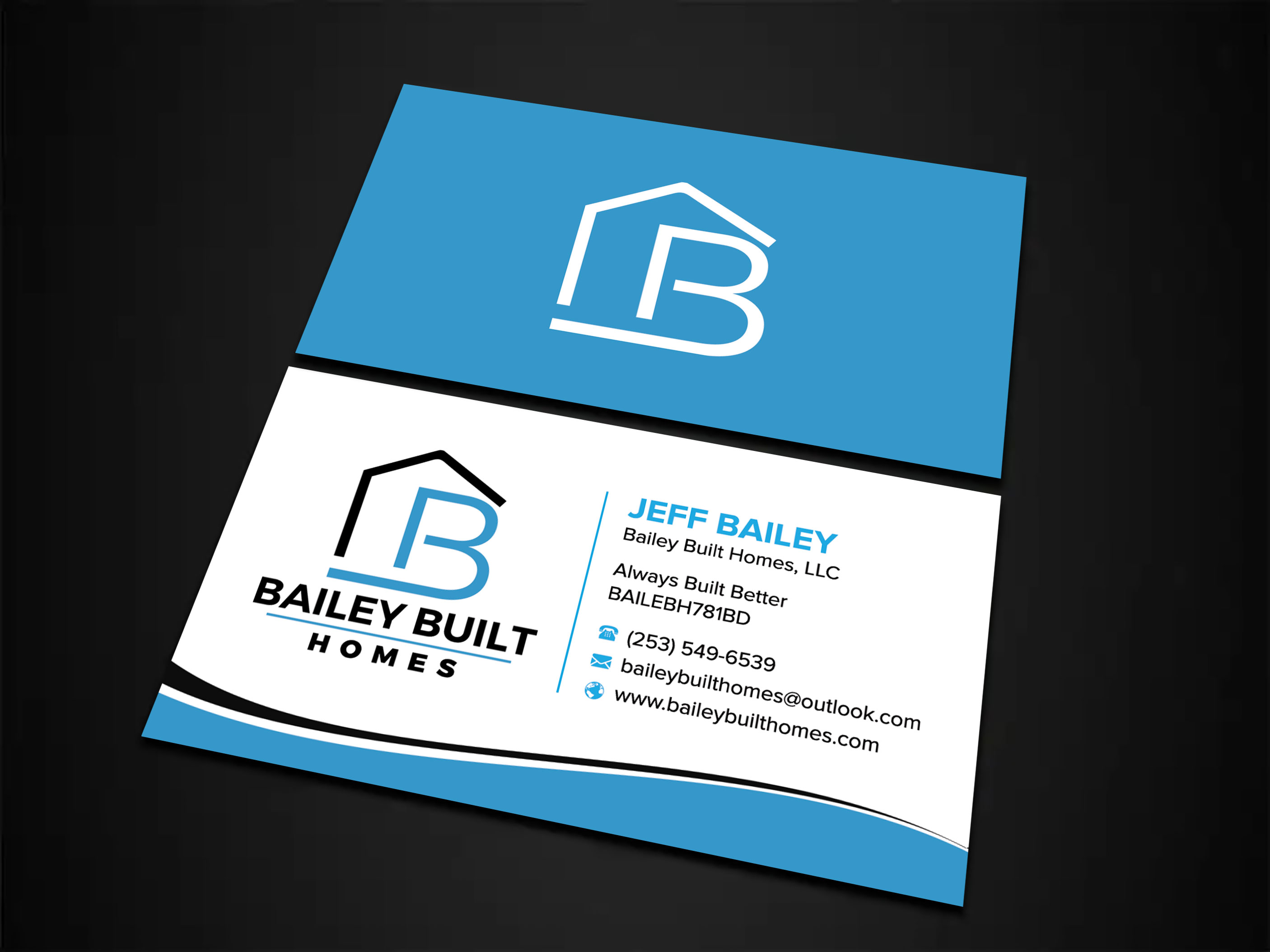 Business Card Design by sadikul islam for BAILEY BUILT HOMES | Design #31315304