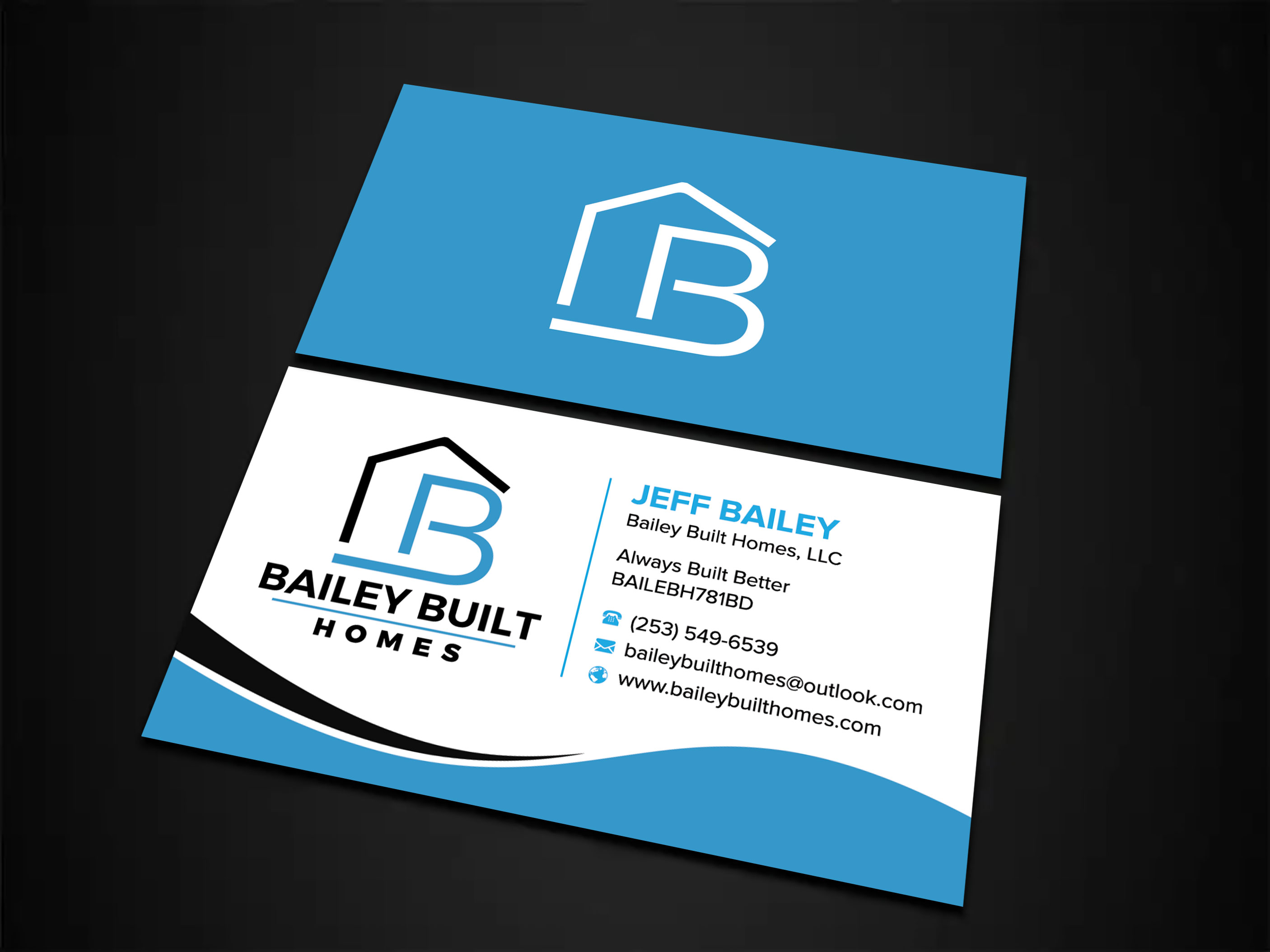 Business Card Design by sadikul islam for BAILEY BUILT HOMES | Design #31315307