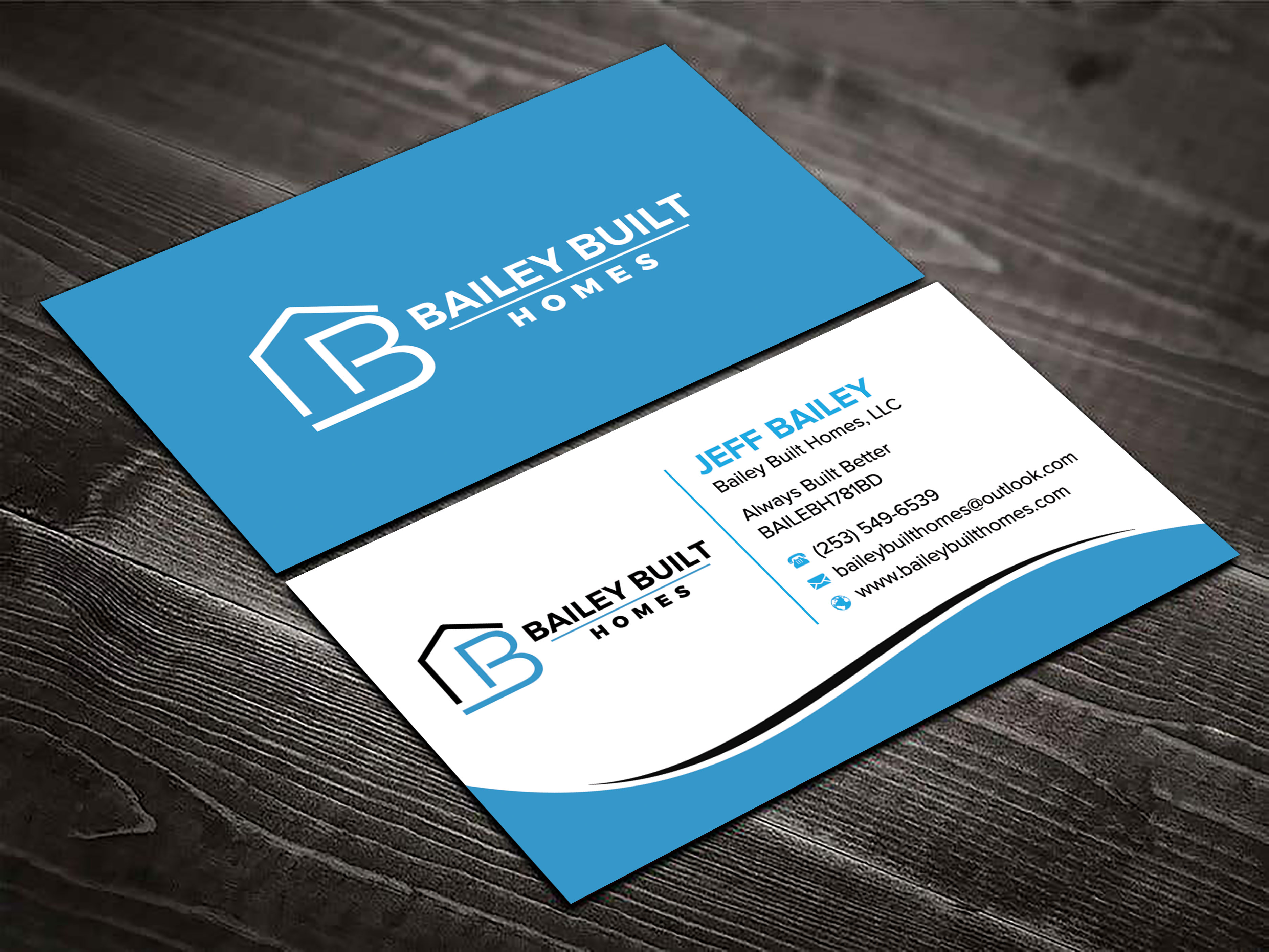 Business Card Design by sadikul islam for BAILEY BUILT HOMES | Design #31315344