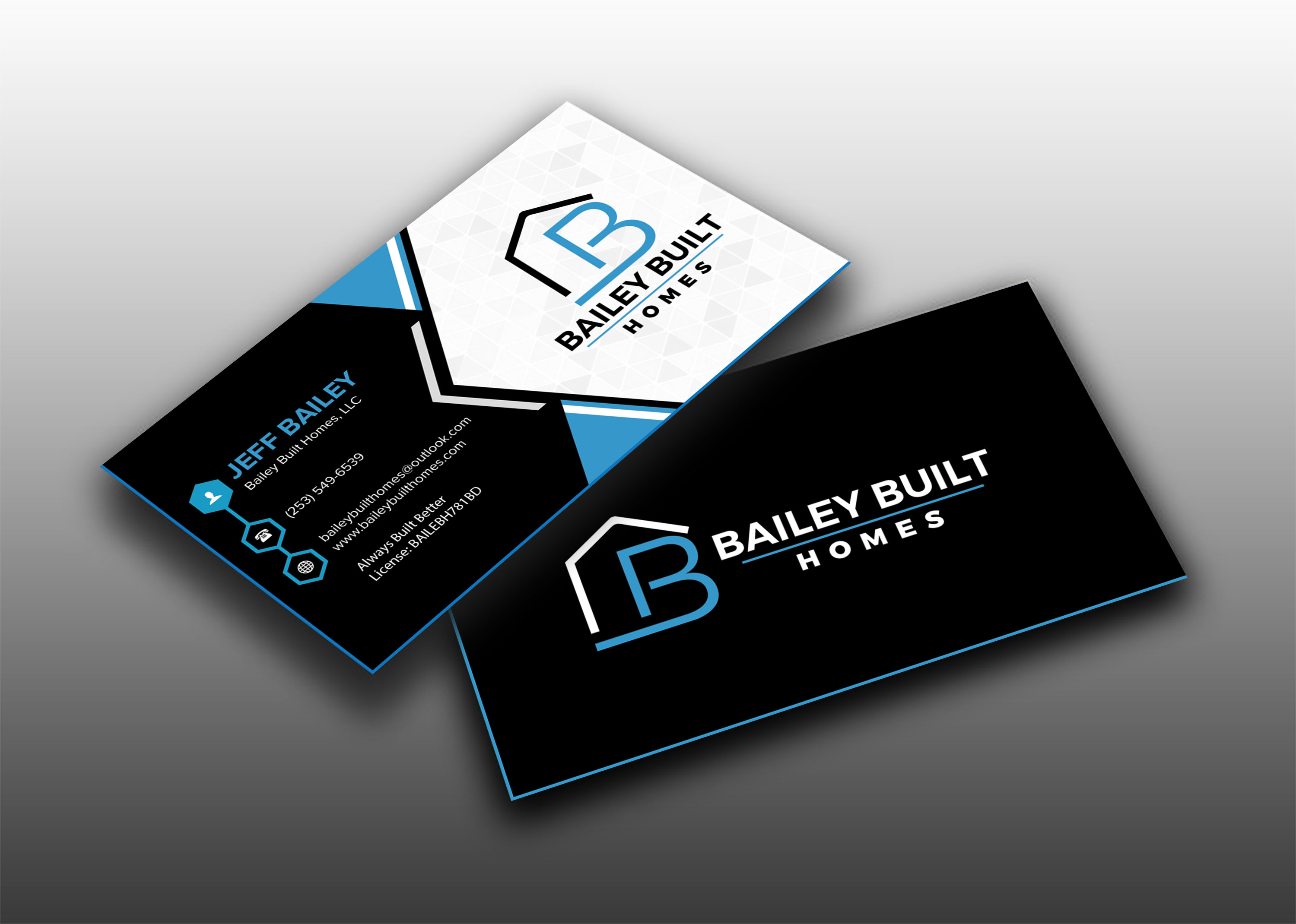 Business Card Design by sadikul islam for BAILEY BUILT HOMES | Design #31323051