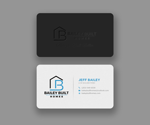 Business Card Design by Andrés Sebastián for BAILEY BUILT HOMES | Design: #31311683