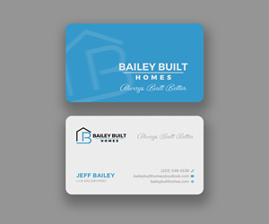 Business Card Design by Andrés Sebastián for BAILEY BUILT HOMES | Design: #31315384