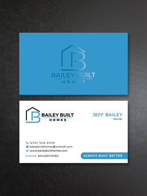 Business Card Design by Creative Moon Design for BAILEY BUILT HOMES | Design: #31318305