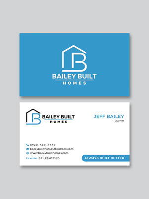 Business Card Design by Creative Moon Design for BAILEY BUILT HOMES | Design: #31318306