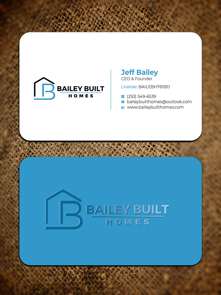 Business Card Design by Graphixpointt for BAILEY BUILT HOMES | Design #31312405