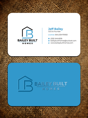 Business Card Design by Graphixpointt for BAILEY BUILT HOMES | Design: #31312407