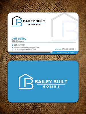 Business Card Design by Graphixpointt for BAILEY BUILT HOMES | Design: #31312541